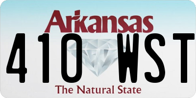 AR license plate 410WST
