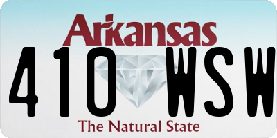 AR license plate 410WSW