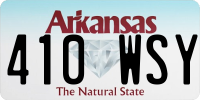 AR license plate 410WSY