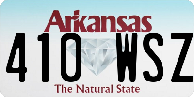 AR license plate 410WSZ