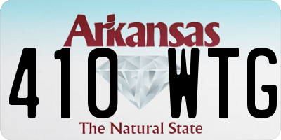 AR license plate 410WTG