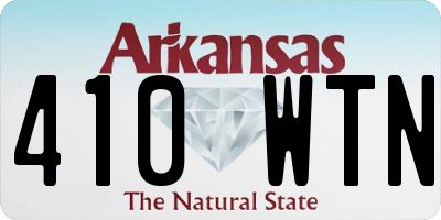 AR license plate 410WTN