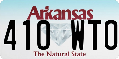 AR license plate 410WTO