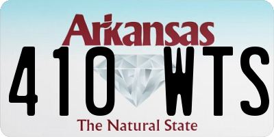 AR license plate 410WTS