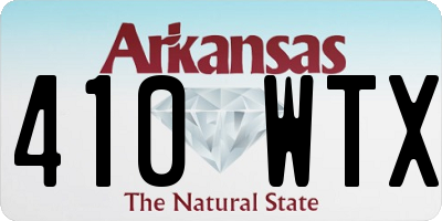 AR license plate 410WTX