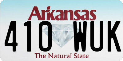 AR license plate 410WUK