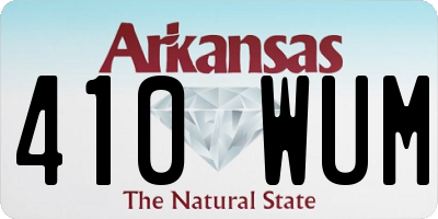 AR license plate 410WUM