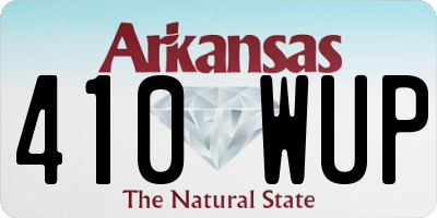 AR license plate 410WUP