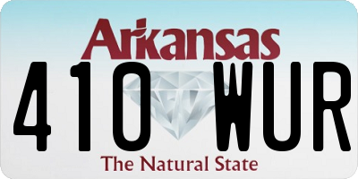 AR license plate 410WUR