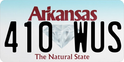 AR license plate 410WUS
