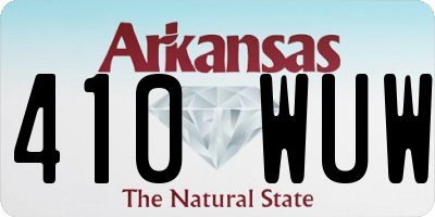 AR license plate 410WUW