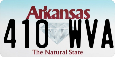 AR license plate 410WVA
