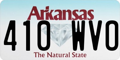 AR license plate 410WVO