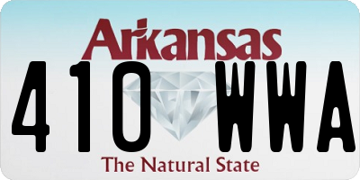 AR license plate 410WWA