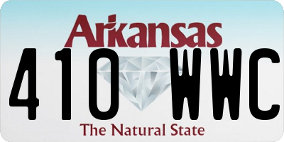 AR license plate 410WWC