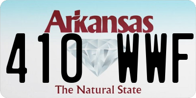 AR license plate 410WWF