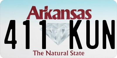 AR license plate 411KUN