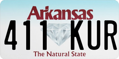 AR license plate 411KUR