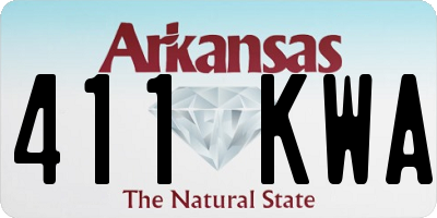 AR license plate 411KWA