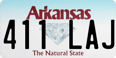 AR license plate 411LAJ