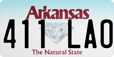 AR license plate 411LAO