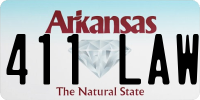 AR license plate 411LAW