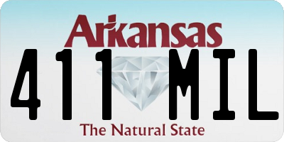 AR license plate 411MIL