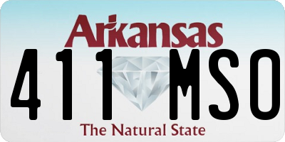 AR license plate 411MSO