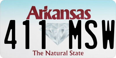AR license plate 411MSW