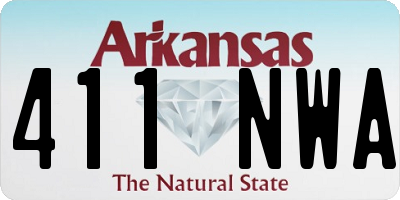 AR license plate 411NWA