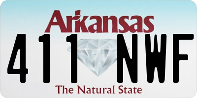 AR license plate 411NWF