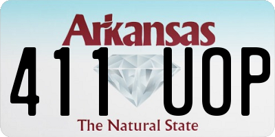AR license plate 411UOP