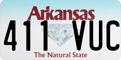 AR license plate 411VUC