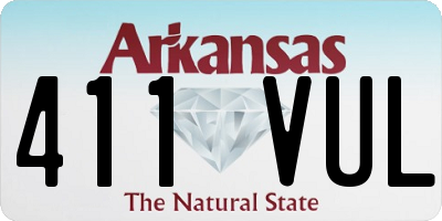 AR license plate 411VUL