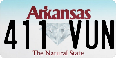 AR license plate 411VUN