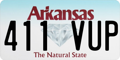 AR license plate 411VUP