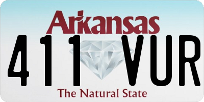 AR license plate 411VUR