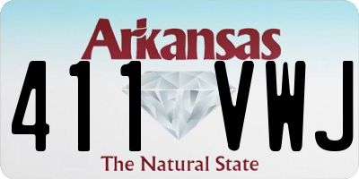 AR license plate 411VWJ