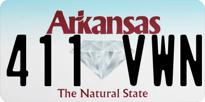 AR license plate 411VWN