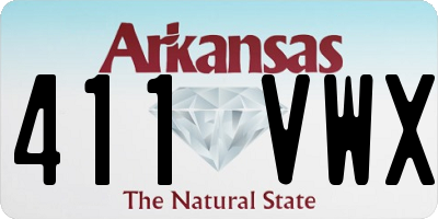AR license plate 411VWX