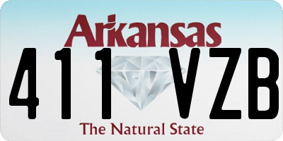 AR license plate 411VZB