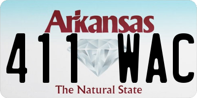 AR license plate 411WAC