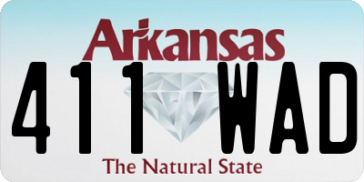 AR license plate 411WAD