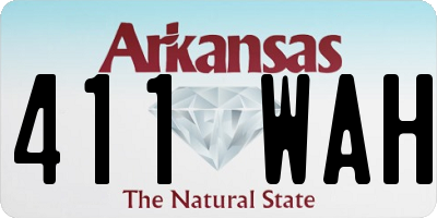 AR license plate 411WAH