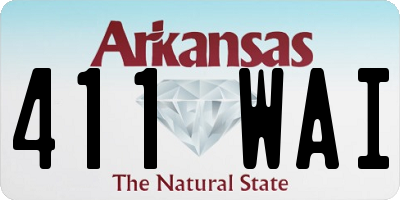 AR license plate 411WAI