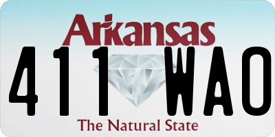 AR license plate 411WAO
