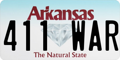 AR license plate 411WAR