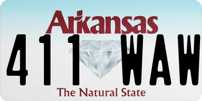 AR license plate 411WAW