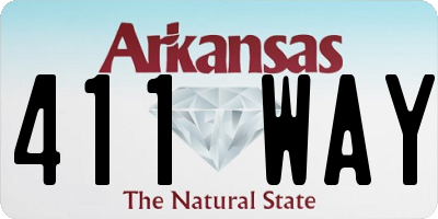 AR license plate 411WAY