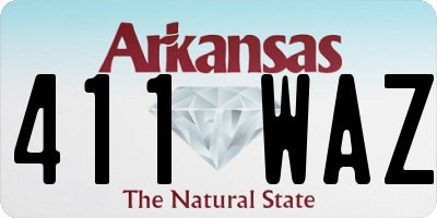 AR license plate 411WAZ